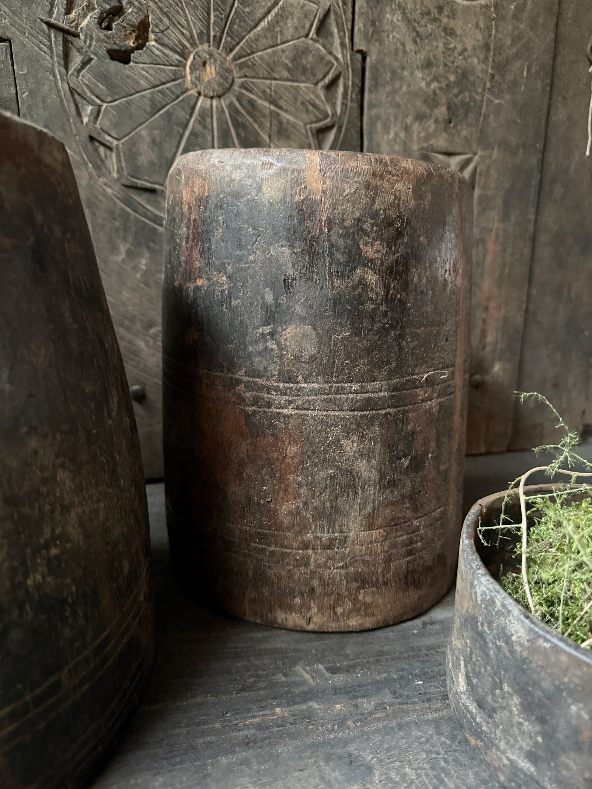 Authente houten pot, handgemaakt, sober en landelijk woonaccessoire van My Sober Home