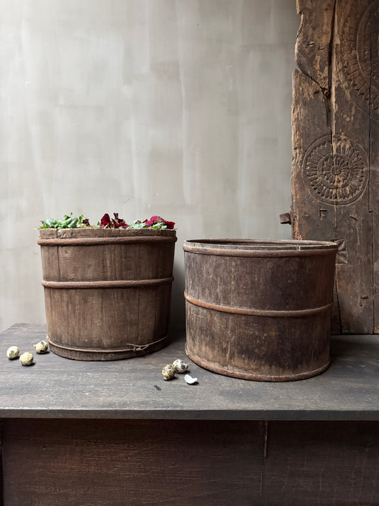 Oude houten bak / ton