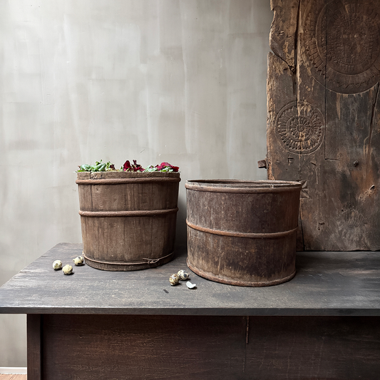 Oude houten bak / ton