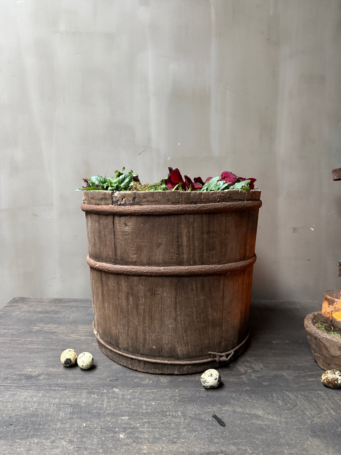 Oude houten bak / ton