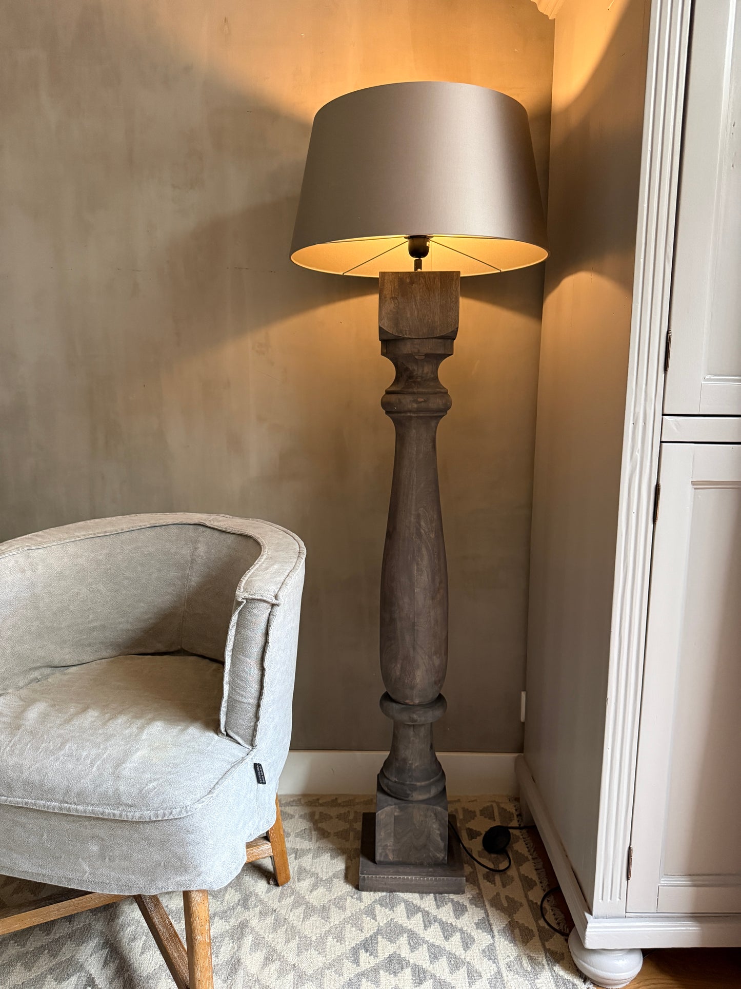 Baluster lamp vierkant 125
