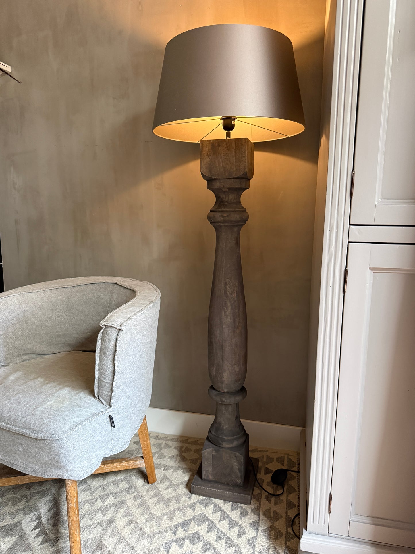 Baluster lamp vierkant 125