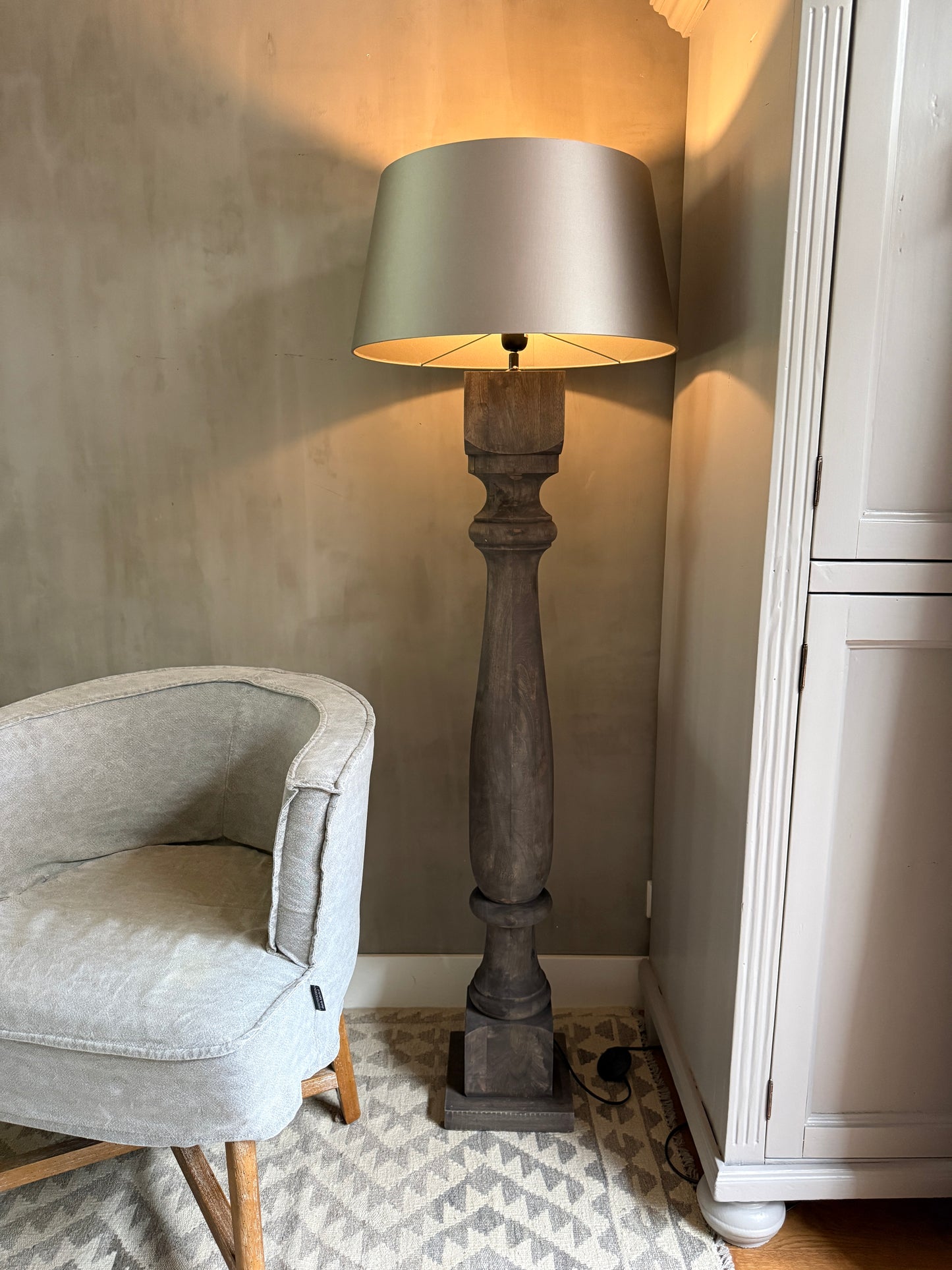Baluster lamp vierkant 125