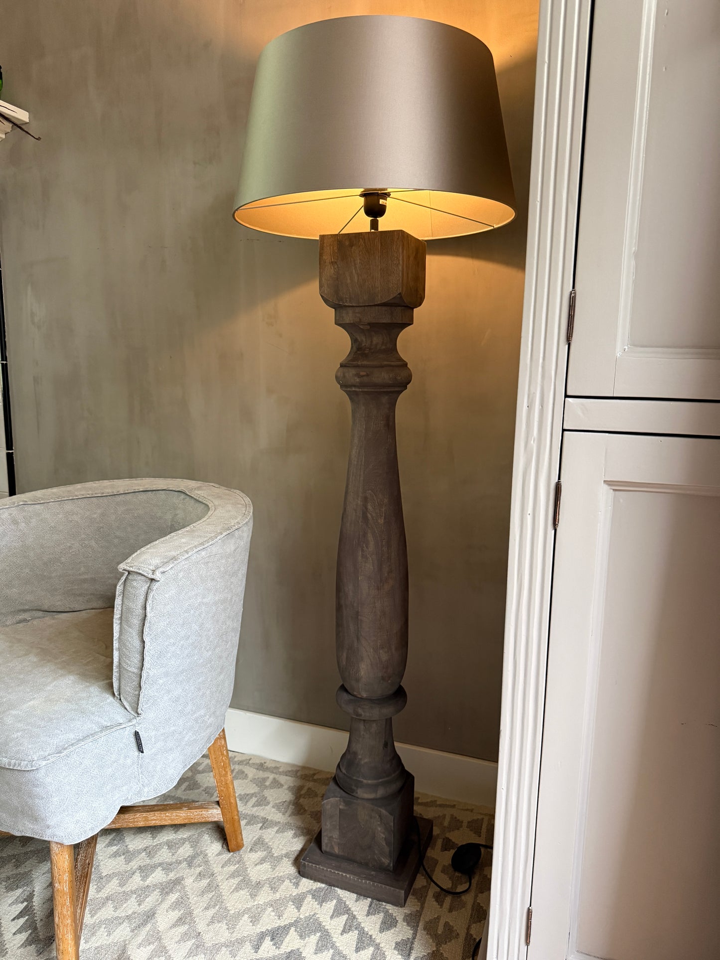 Baluster lamp vierkant 125