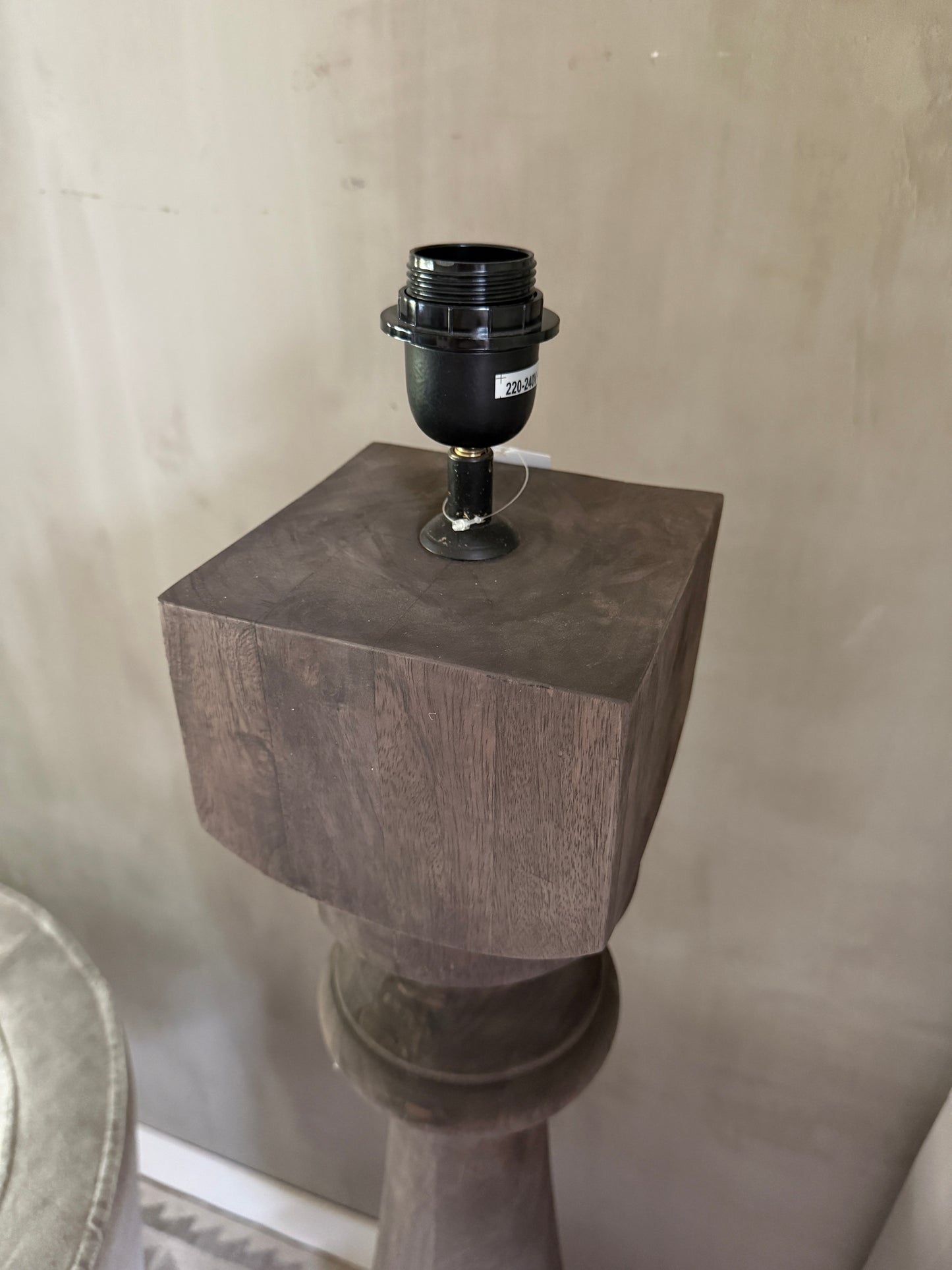 Baluster lamp vierkant 125