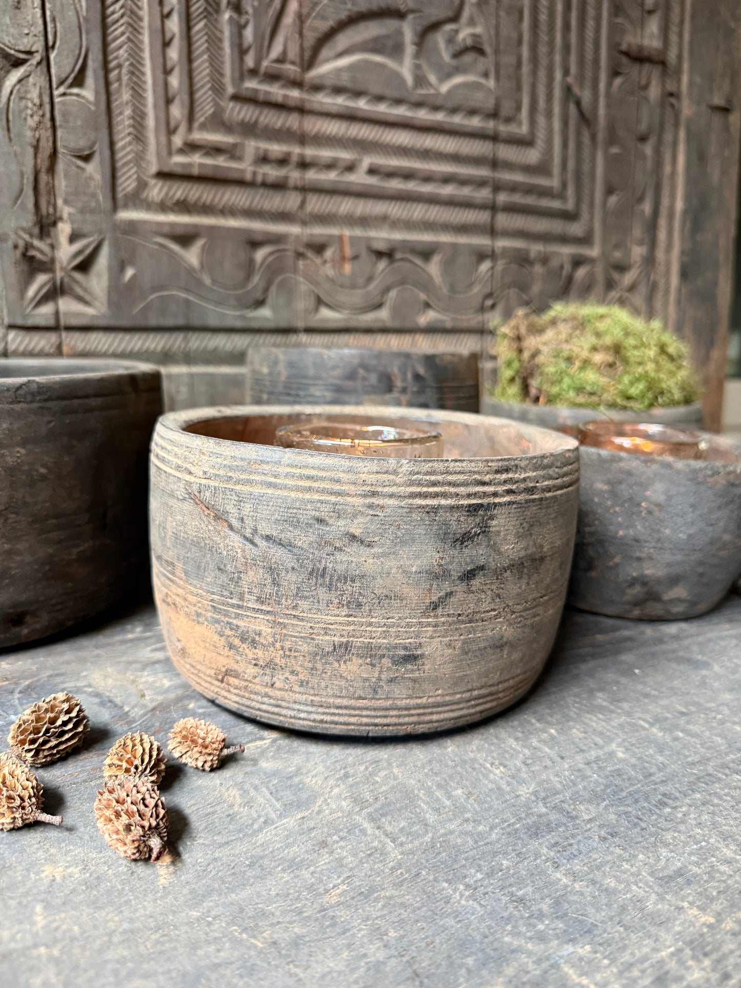 Wooden pot