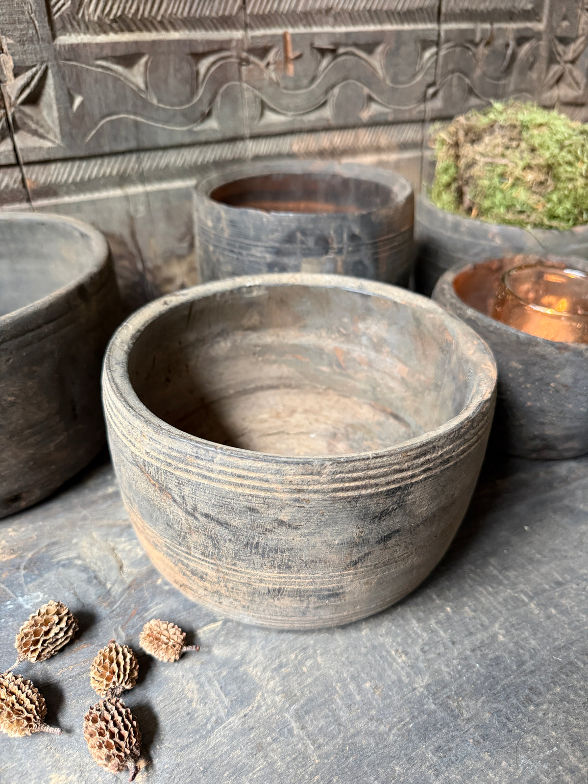 Wooden pot