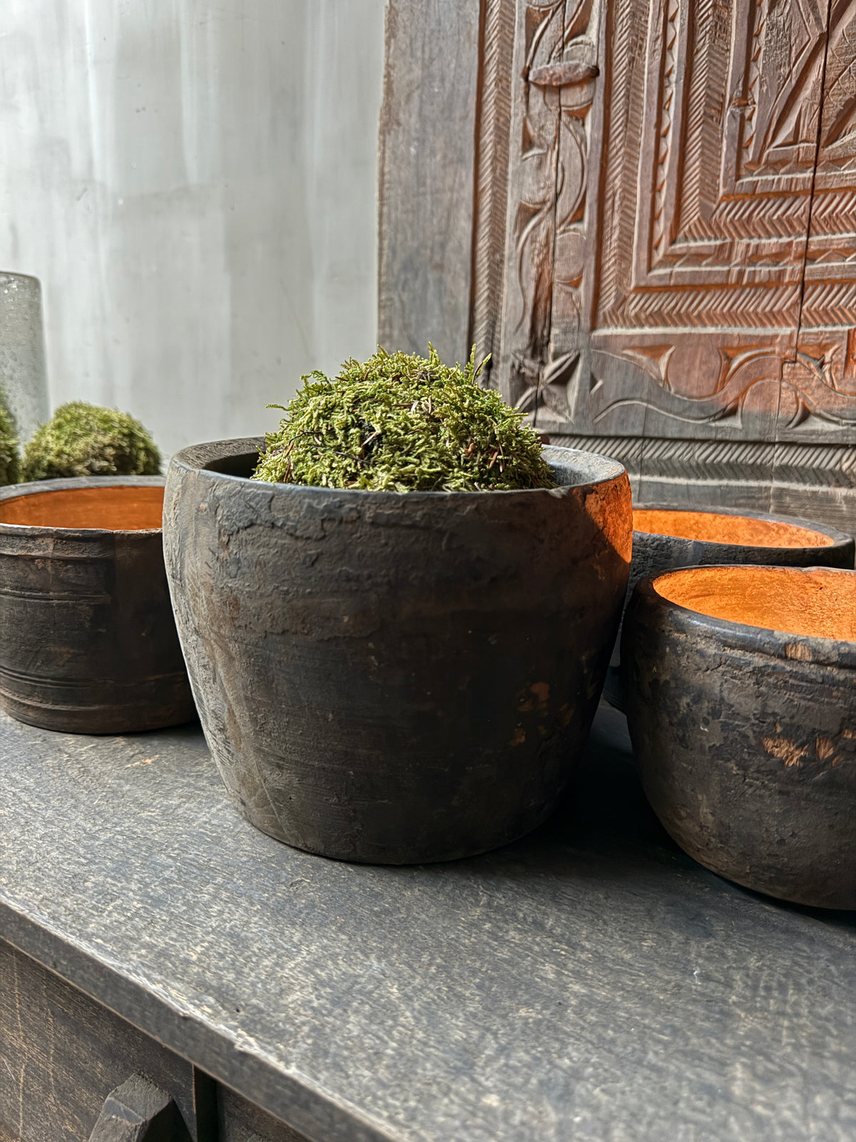 Wooden pot