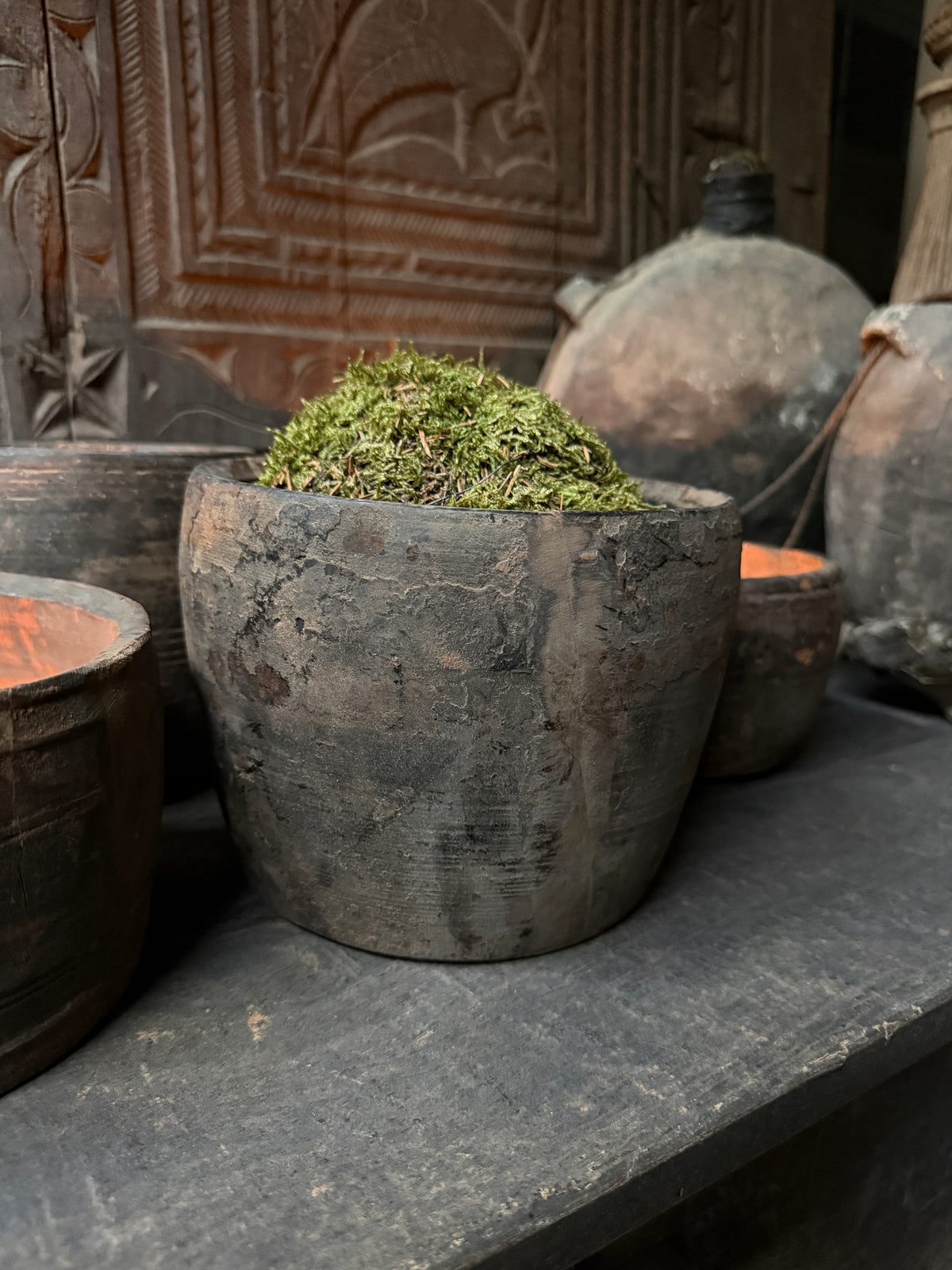 Wooden pot