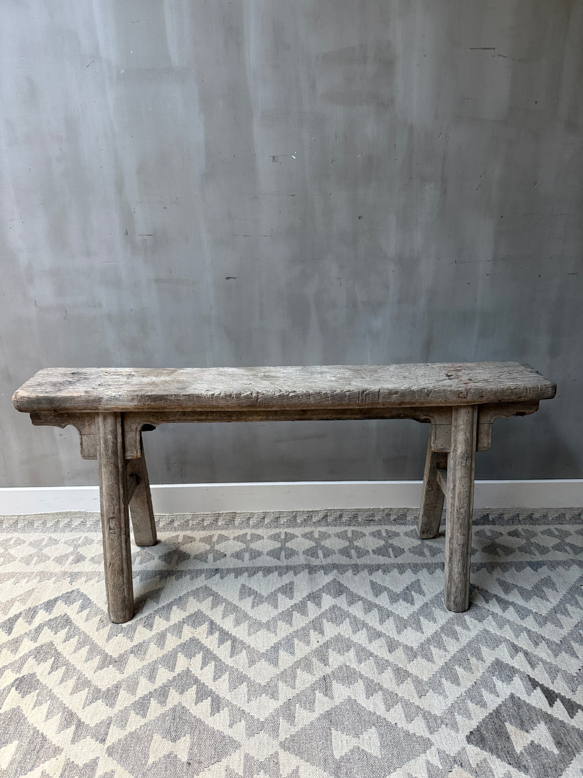 Old Chinese wooden bench