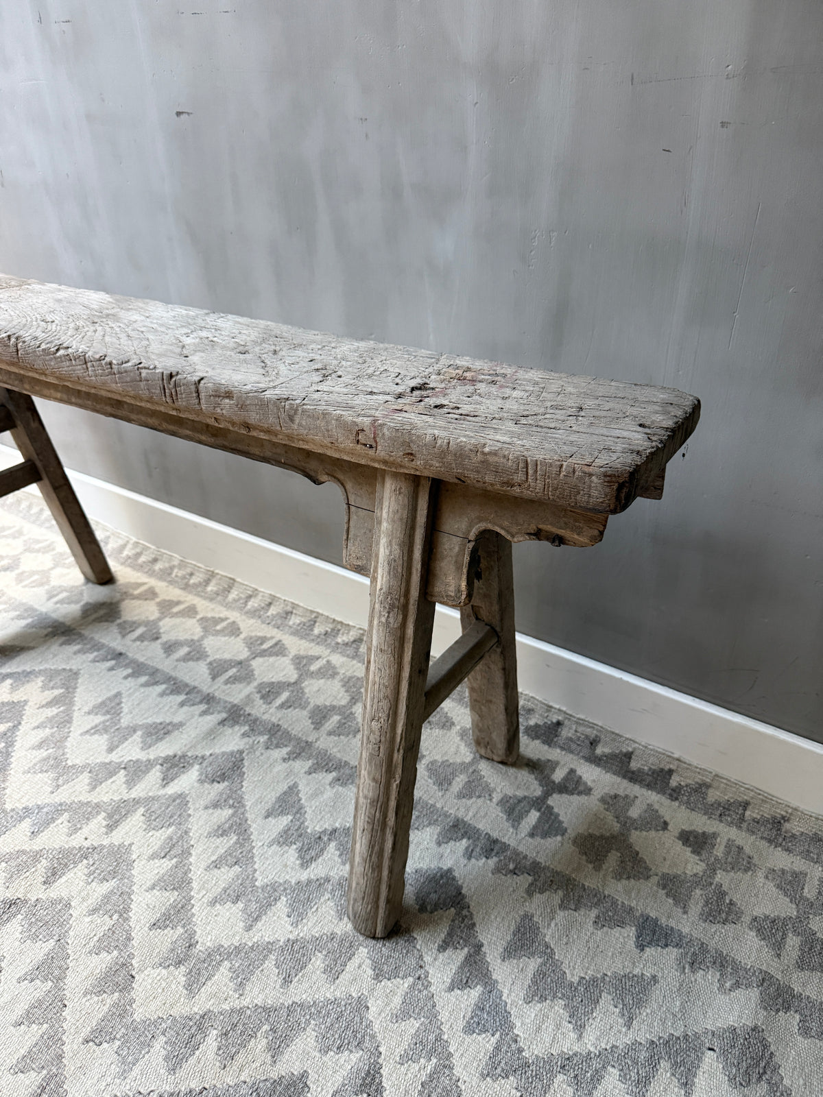Old Chinese wooden bench