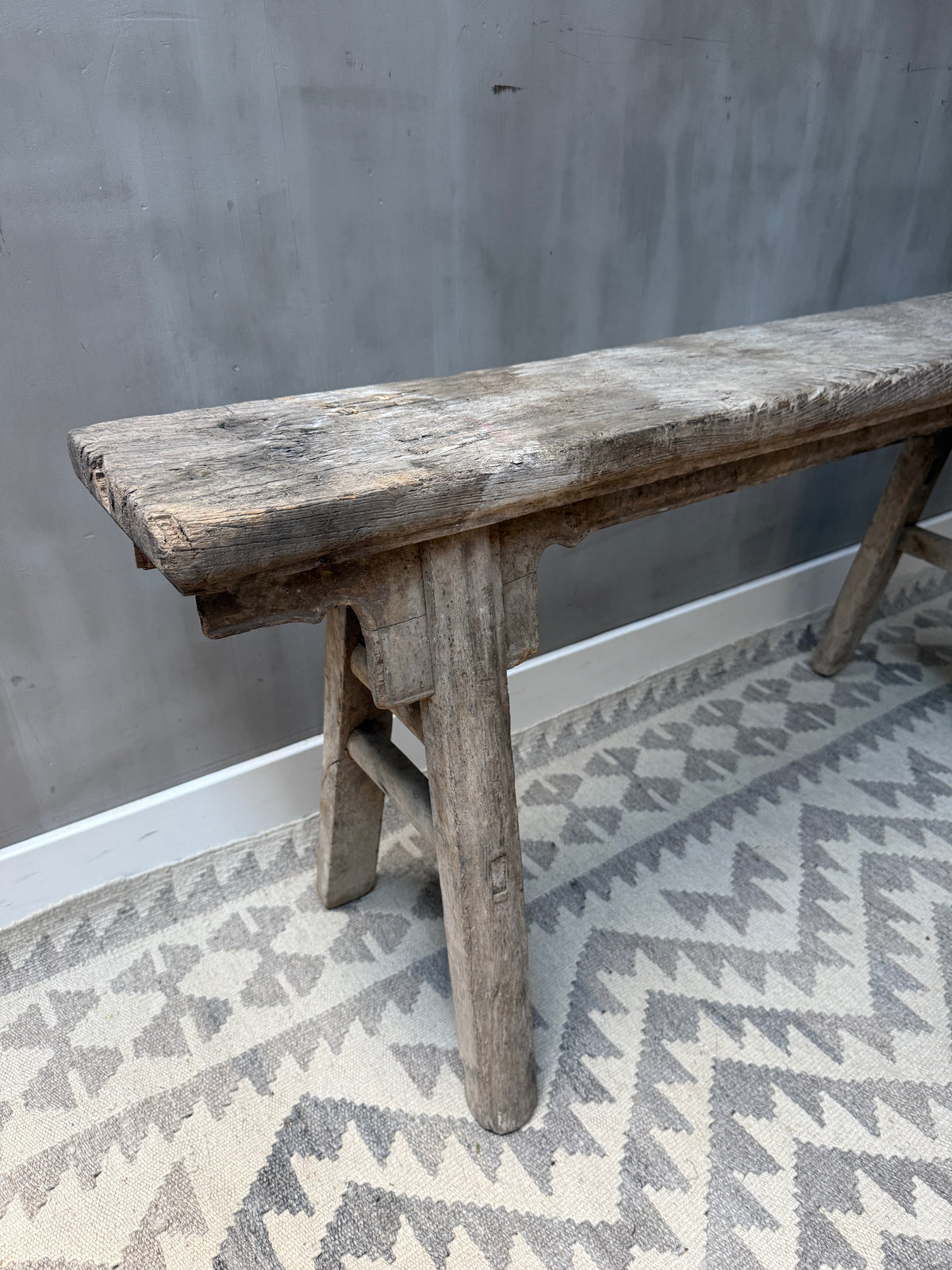 Old Chinese wooden bench