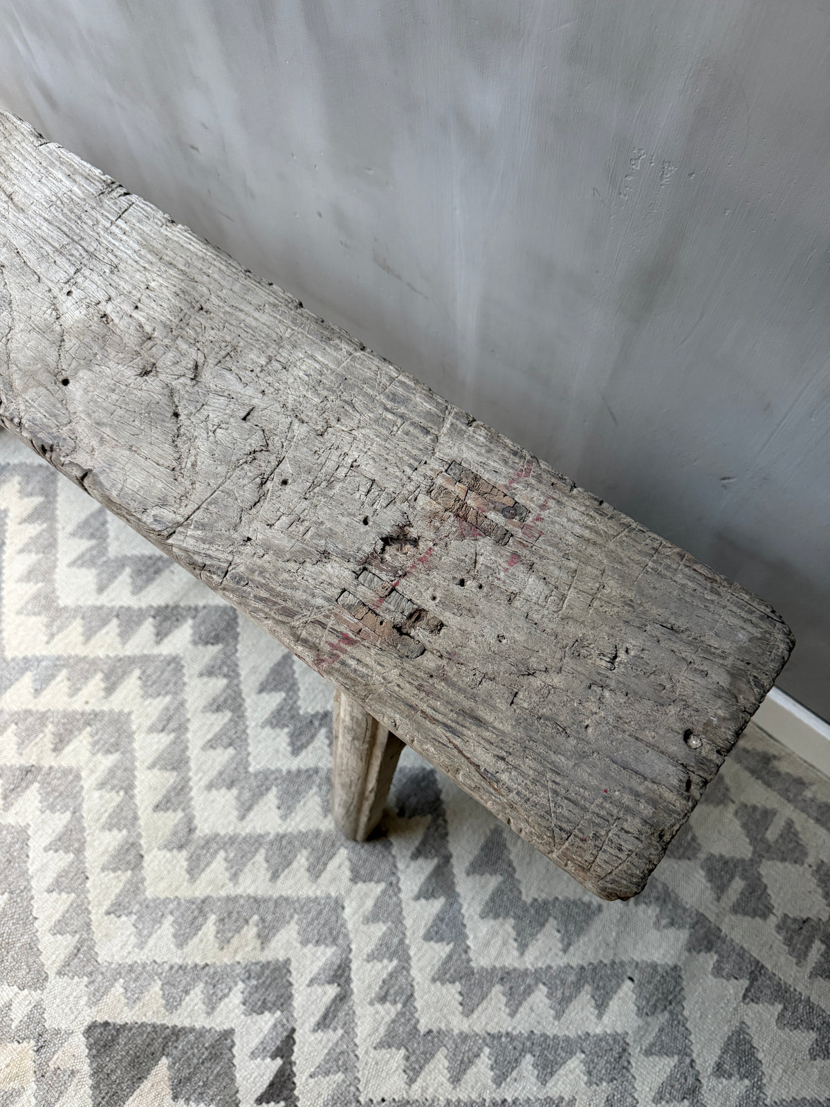 Old Chinese wooden bench
