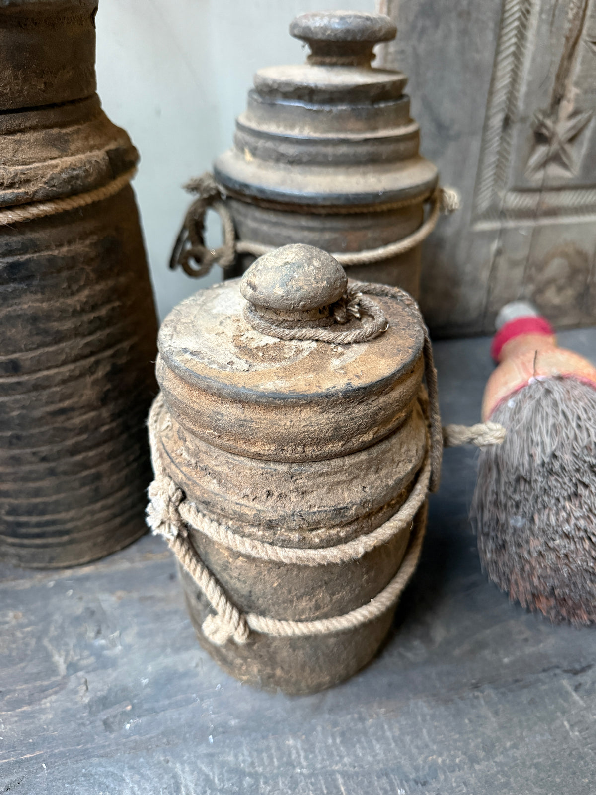 Wooden jar with lid