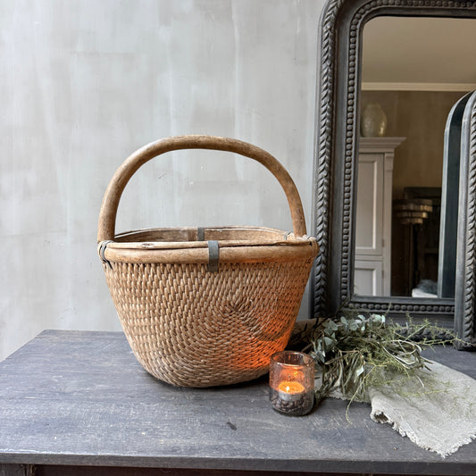 Chinese wicker picking basket