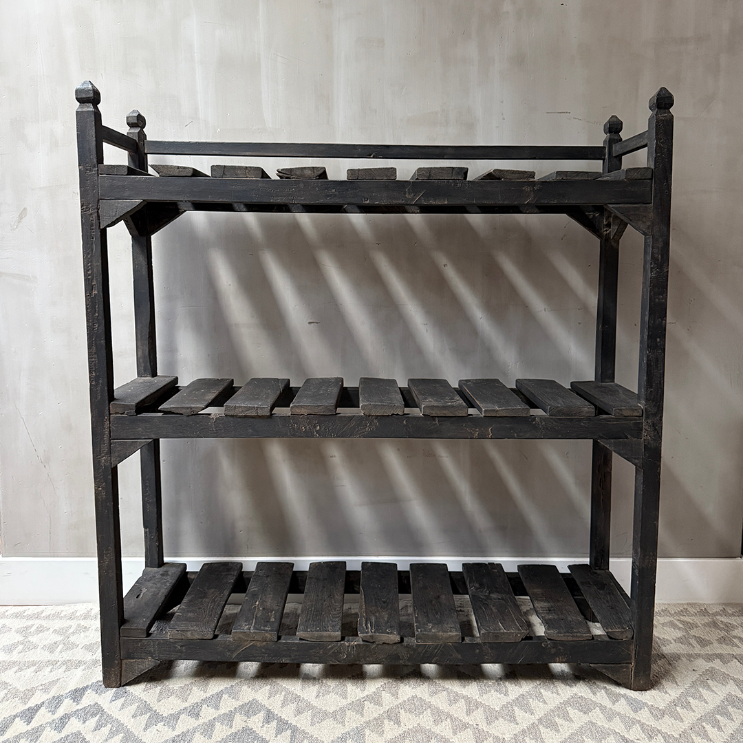 Origineel oud houten wandrek