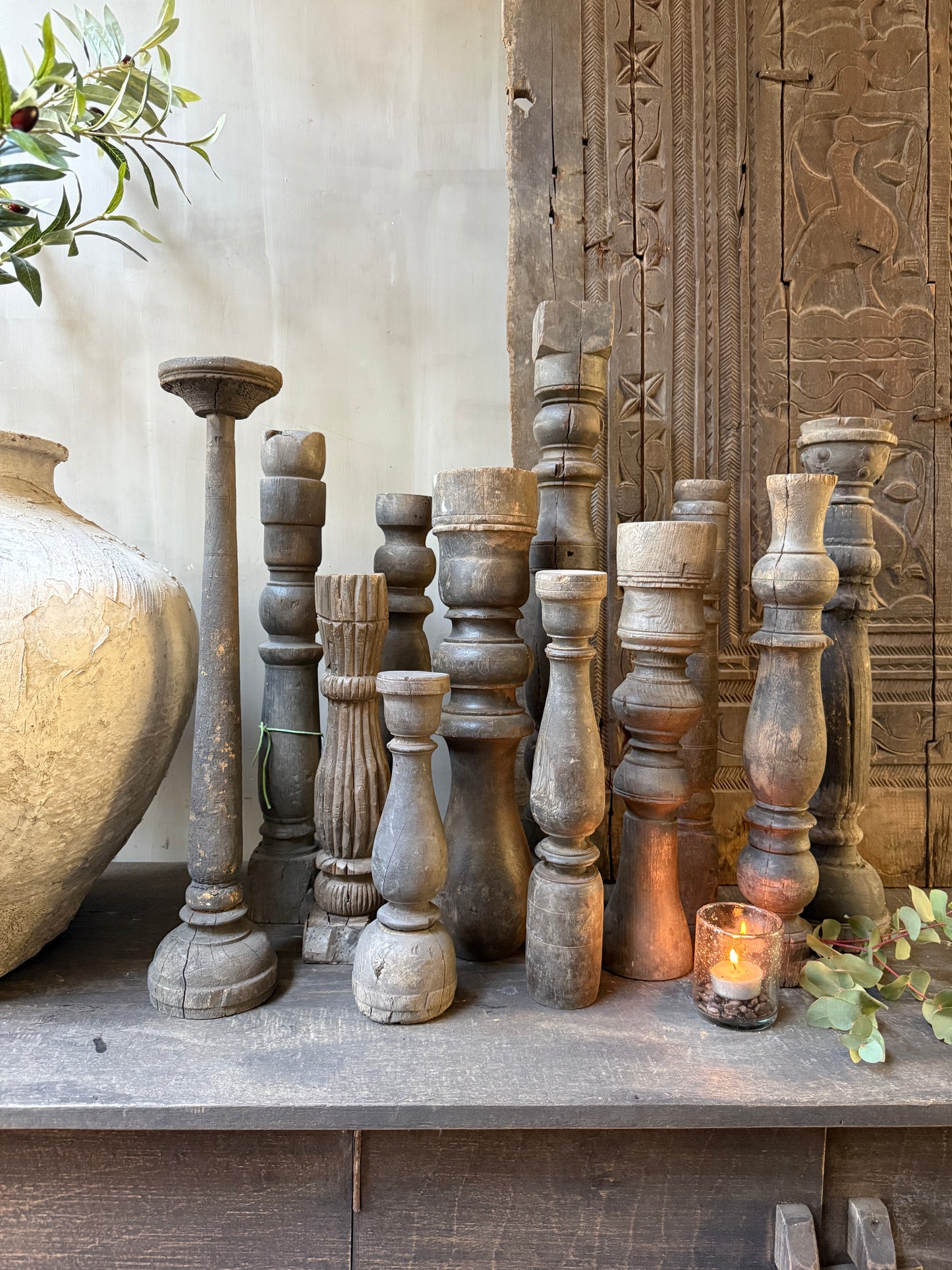 Kerzenständer/Baluster aus Holz