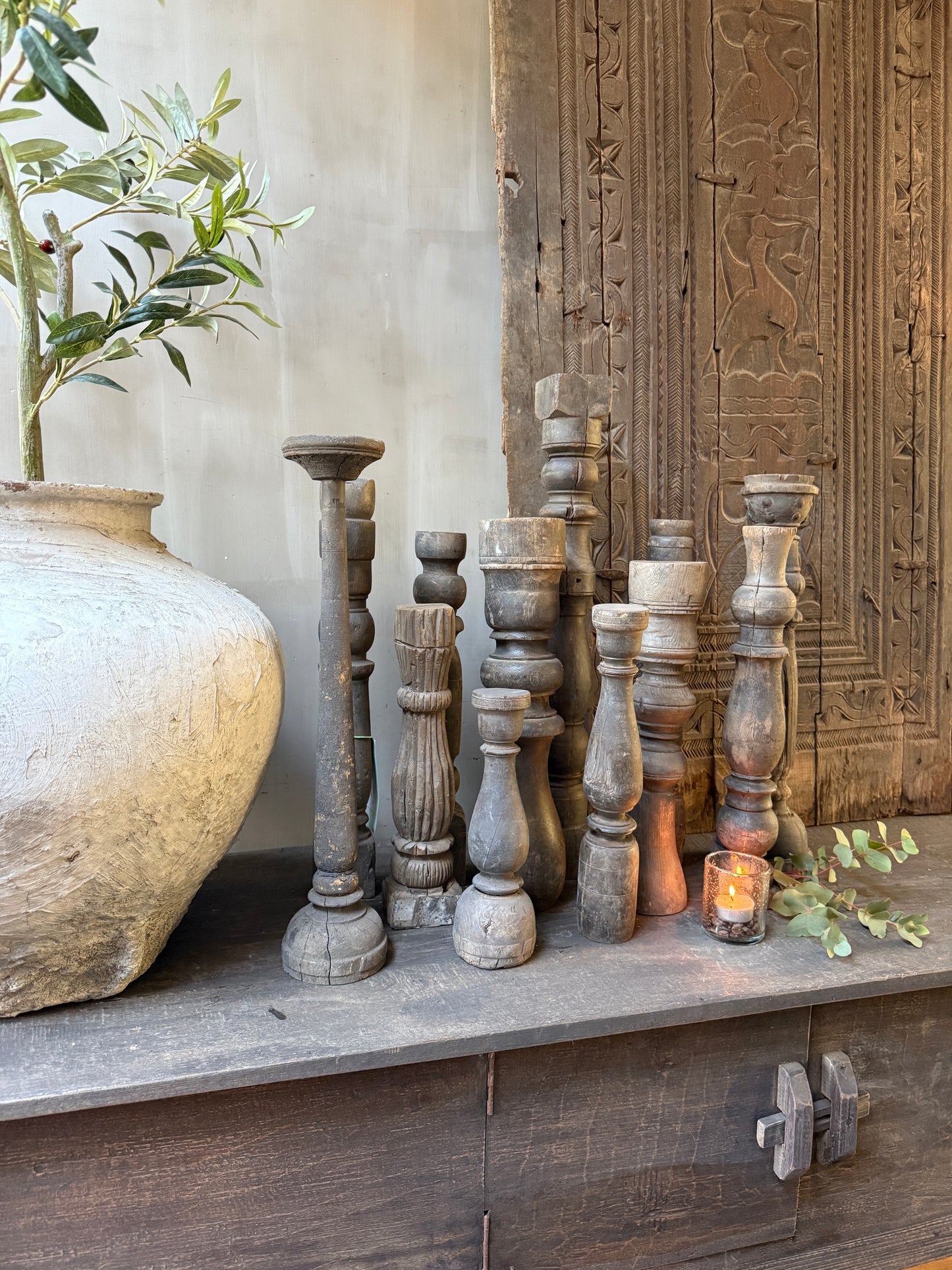Kerzenständer/Baluster aus Holz