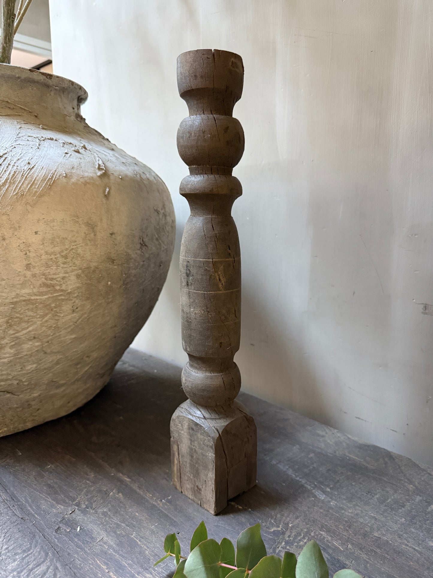 Wooden candlestick/baluster