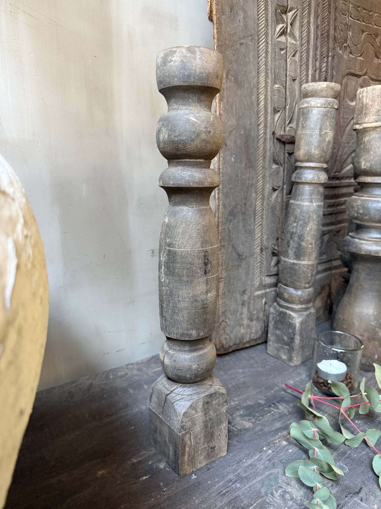 Wooden candlestick/baluster