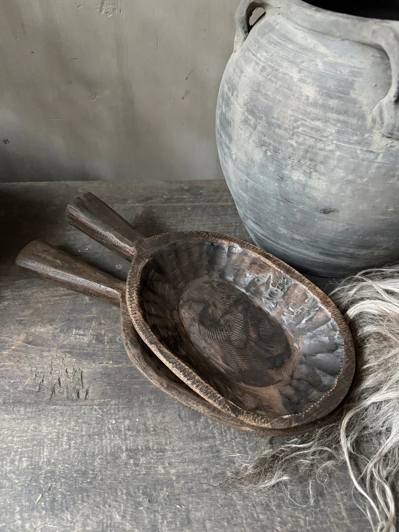 Houten Japati plank ovaal met handvat - My Sober Home