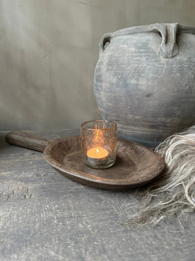 Houten Japati plank ovaal met handvat - My Sober Home