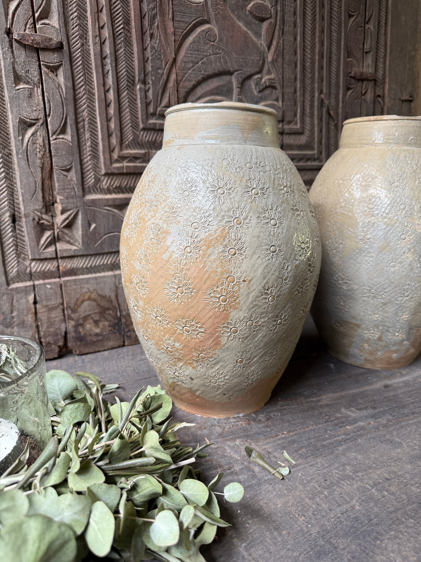 Vase / Krug Blumen