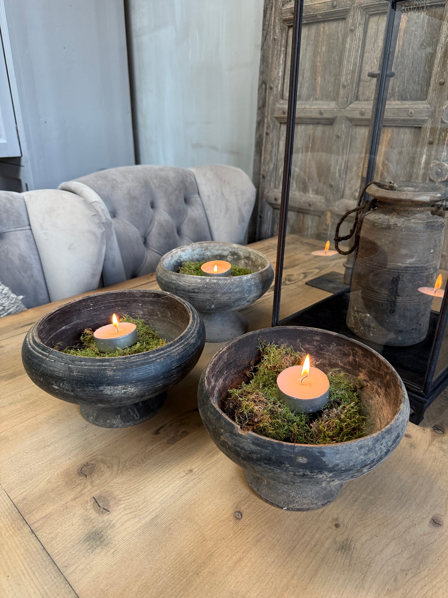 Holzschale auf Fuß