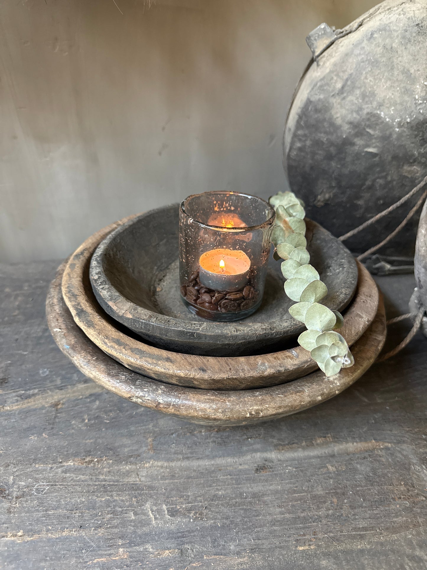 Interieur decoratie set stapel schalen S