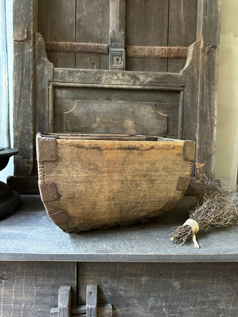 Old wooden rice bowl