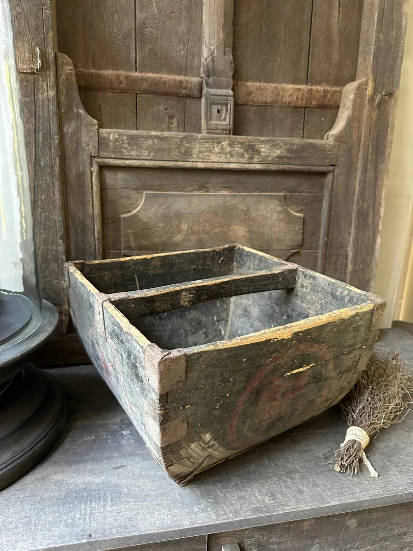 Oude houten Chinese rijstbak - My Sober Home