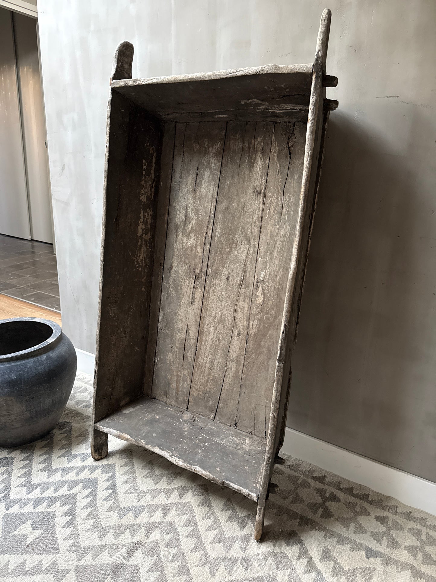 Authentieke oude houten XL trog