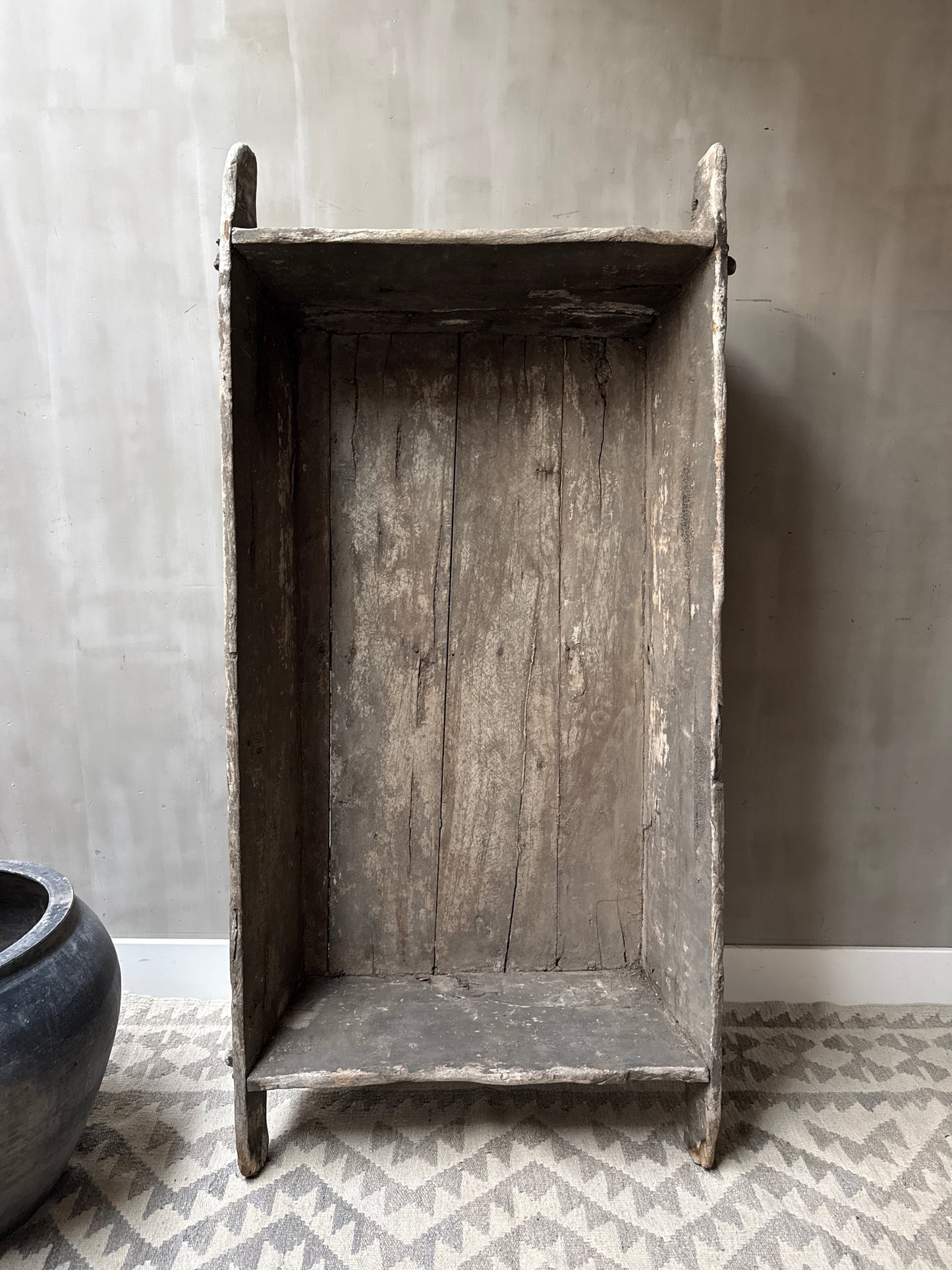 Authentieke oude houten XL trog