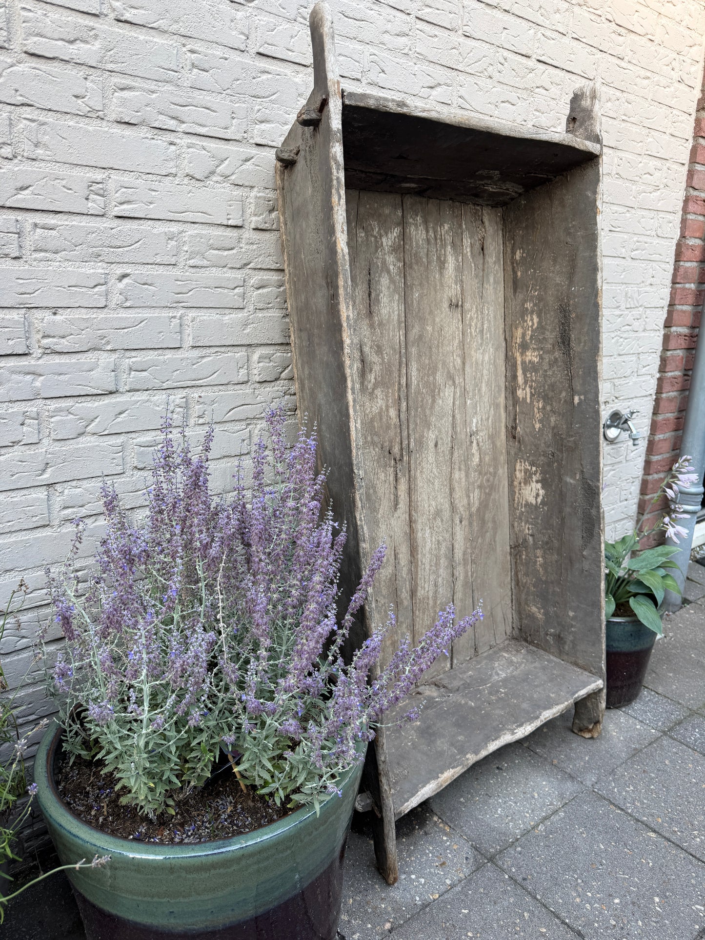 Authentieke oude houten XL trog