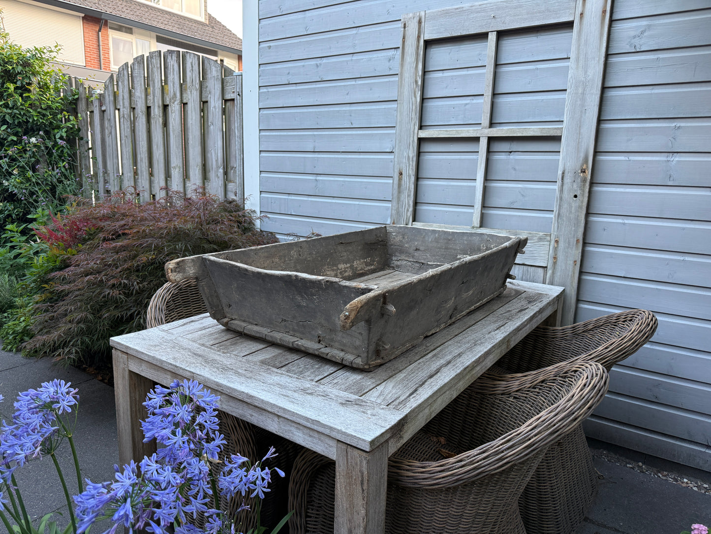 Authentieke oude houten XL trog
