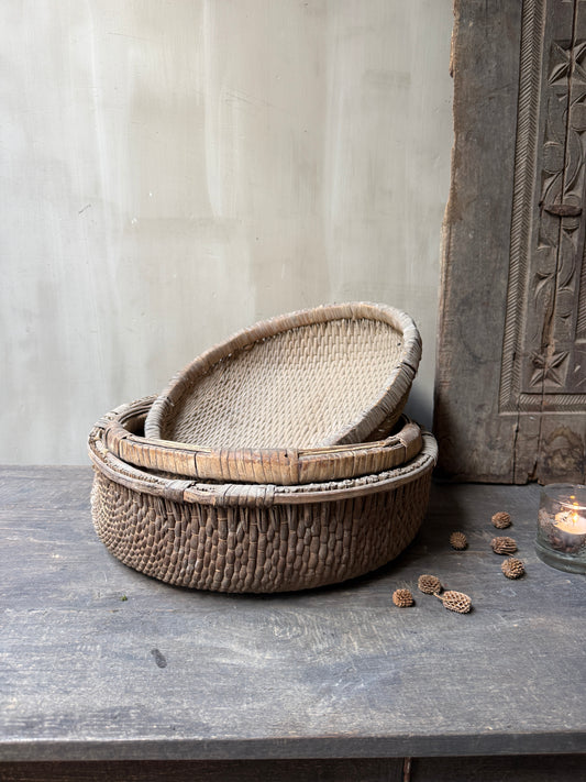 Oriental rice basket square