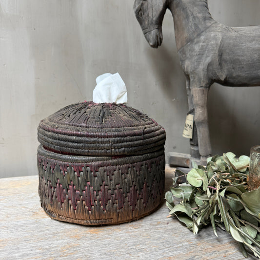 Oude originele mand / dessert basket mini donker