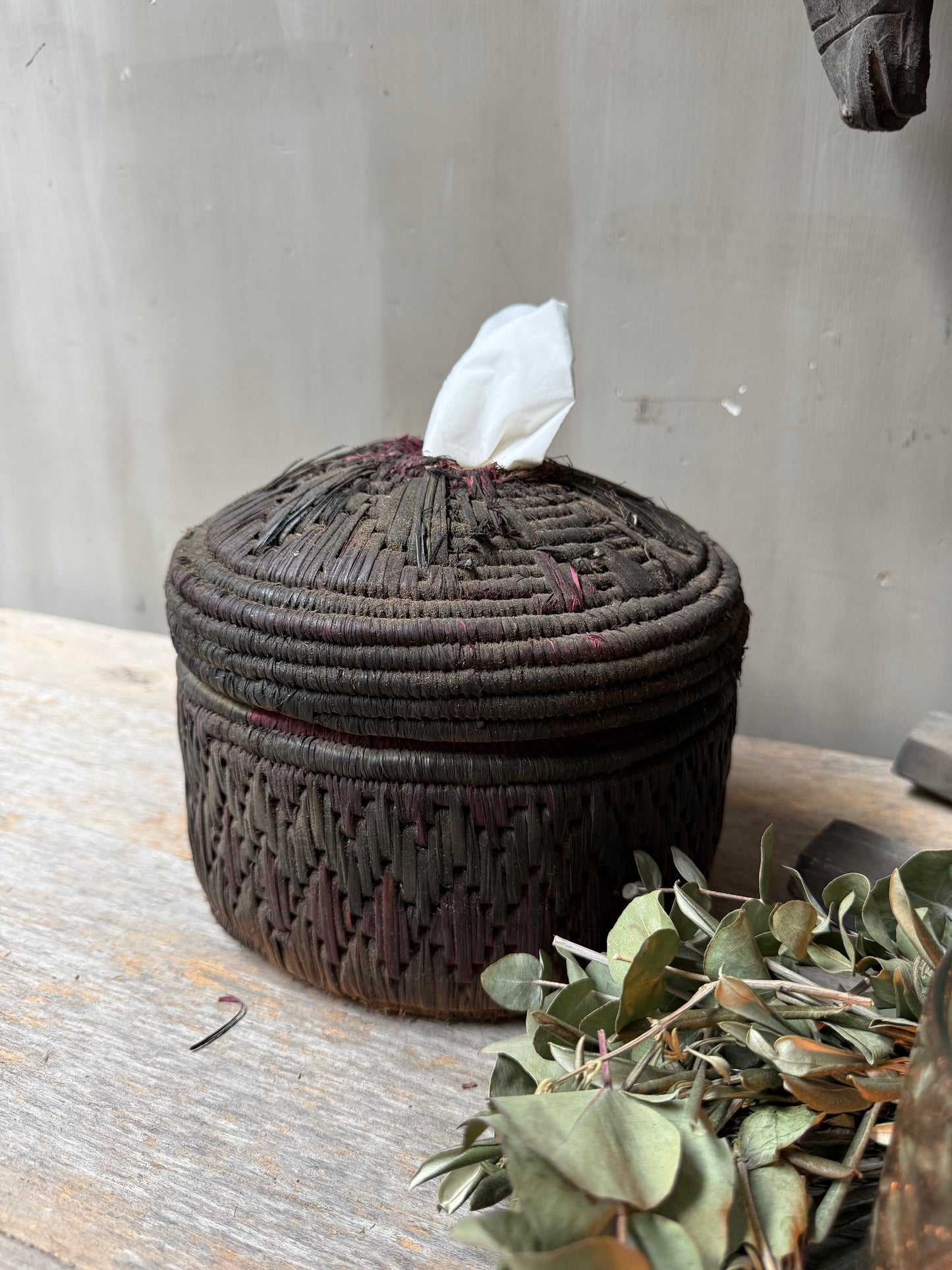 Oude originele mand / dessert basket mini donker