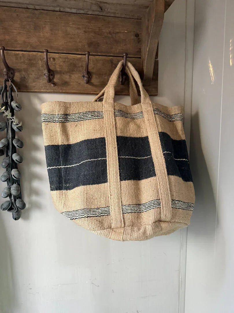 Jute tas zwart - My Sober Home