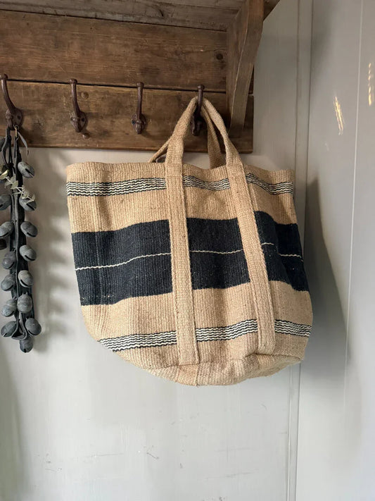 Jute tas zwart - My Sober Home