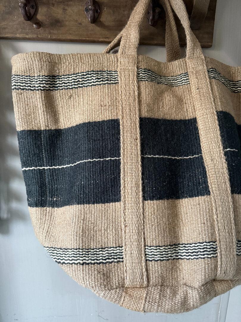 Jute tas zwart - My Sober Home