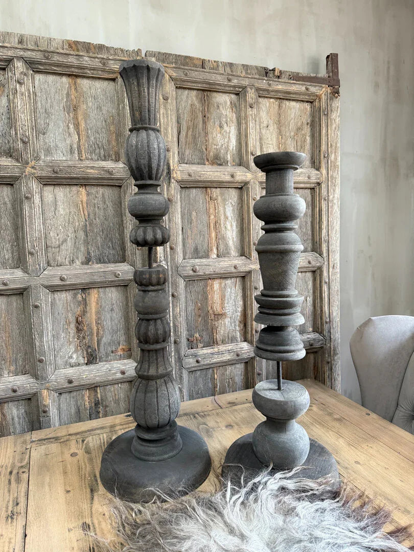 Grote houten kandelaar - My Sober Home