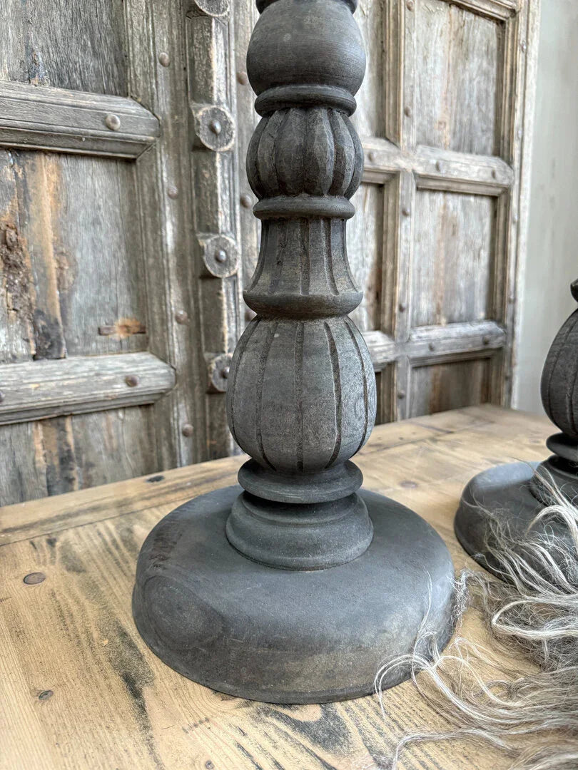 Grote houten kandelaar - My Sober Home