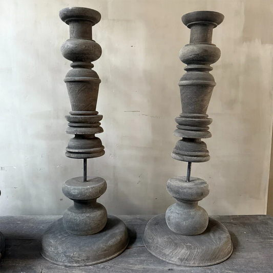 Large wooden candlestick