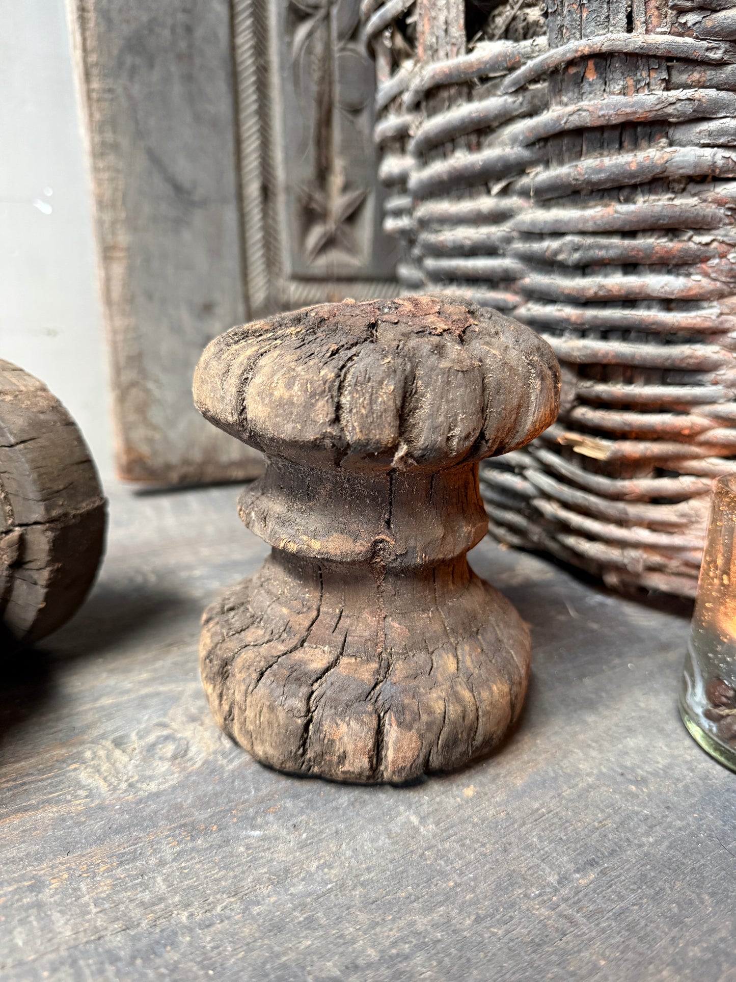 Alte Holzspule