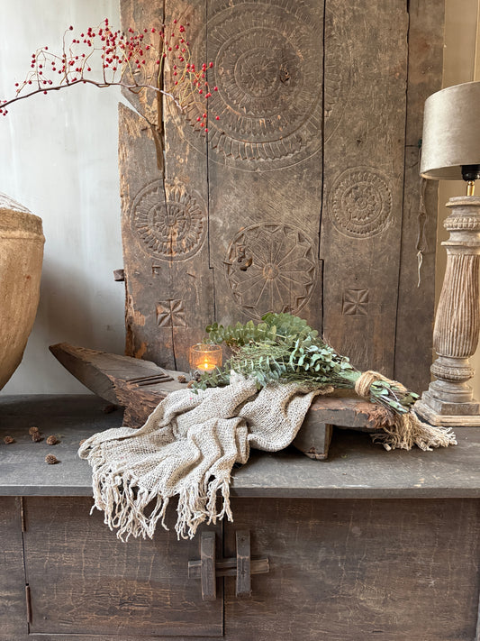 Interieur decoratie set Antieke kokosraspbank