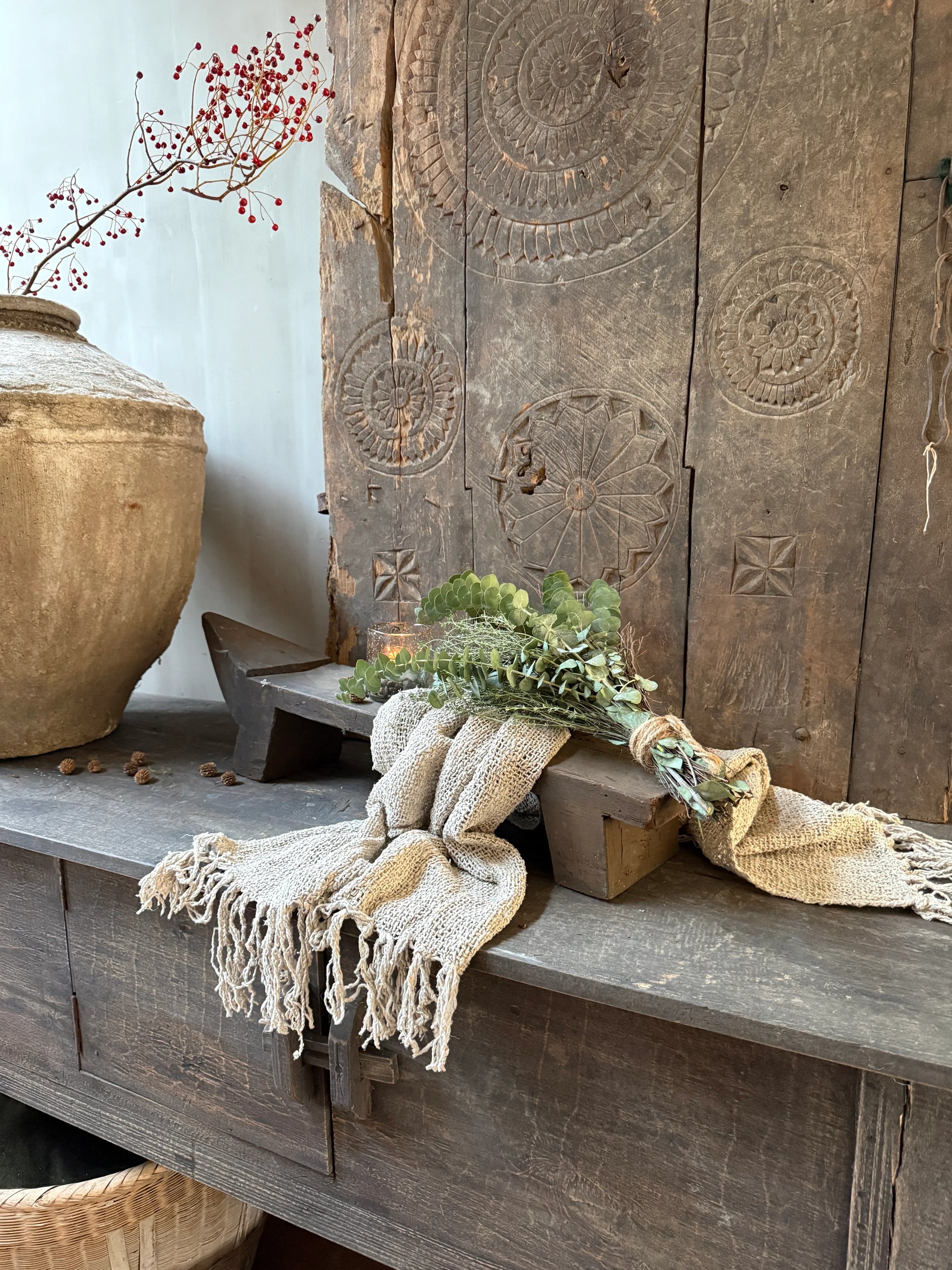 Antieke kokosraspbank - My Sober Home