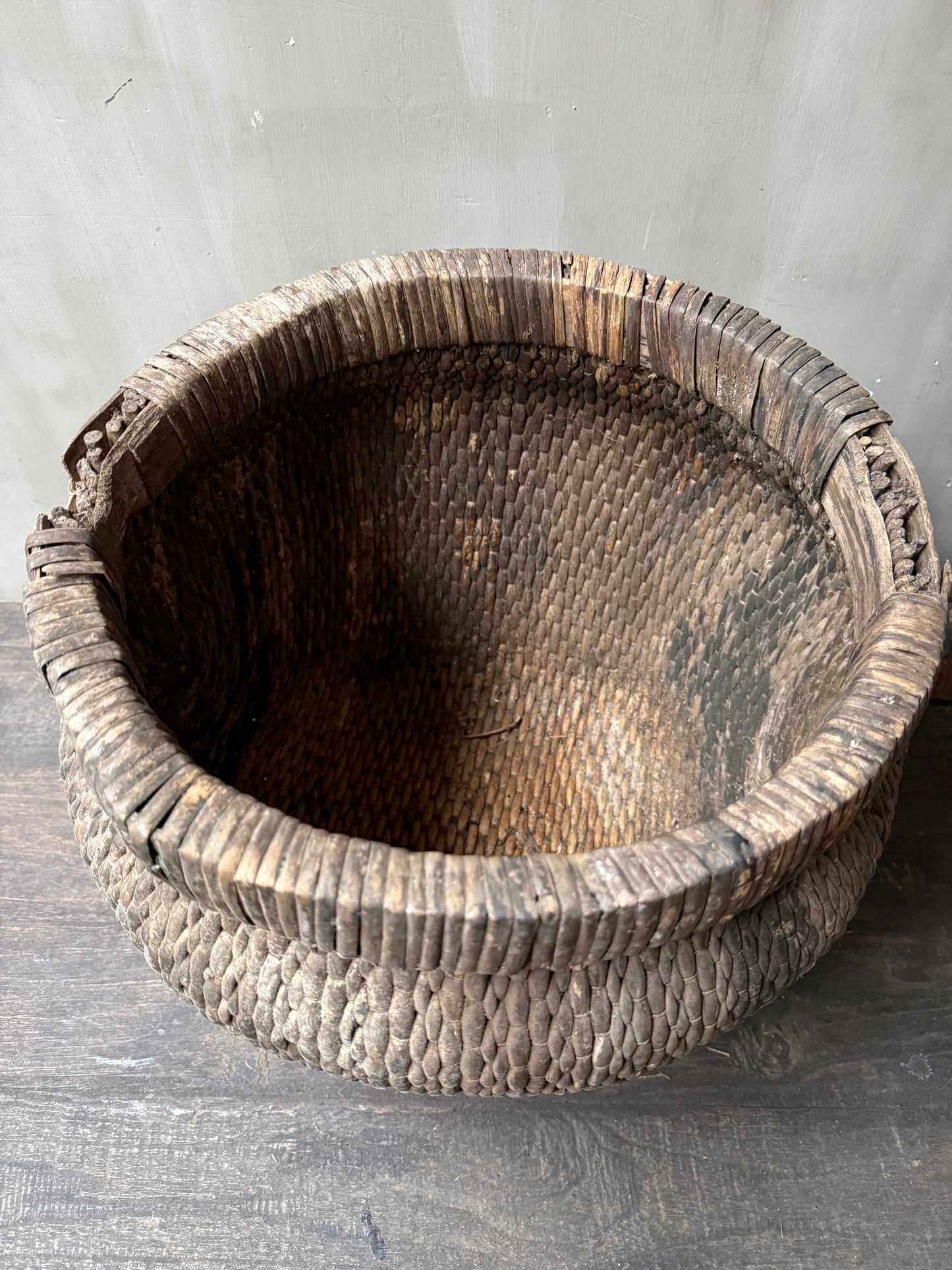 Originele rieten Chinese korf mand