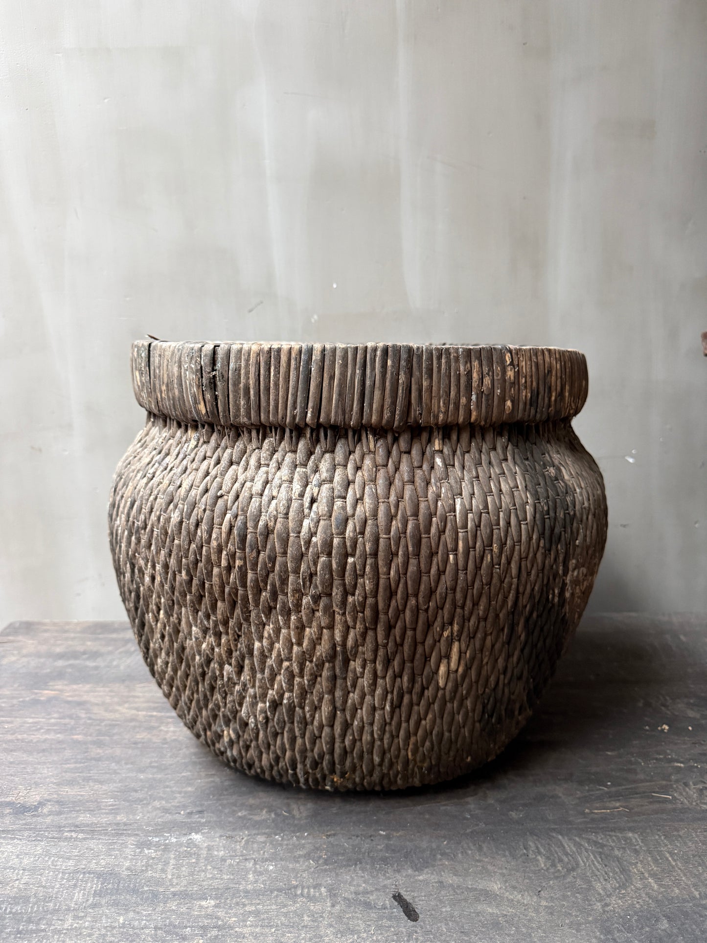 Originele rieten Chinese korf mand