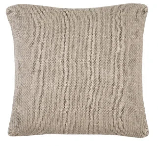 Handgemaakt beige sierkussen met grof gebreid patroon, landelijk en sober, My Sober Home